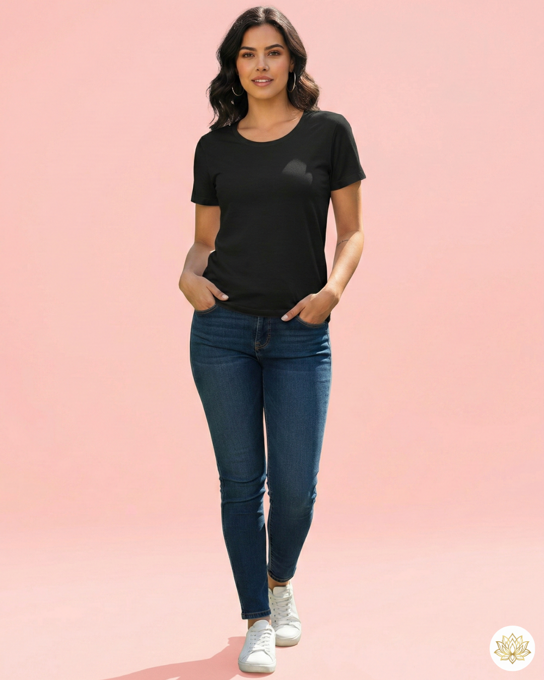 Women’s Classic Crew T-Shirt | Black | Plain