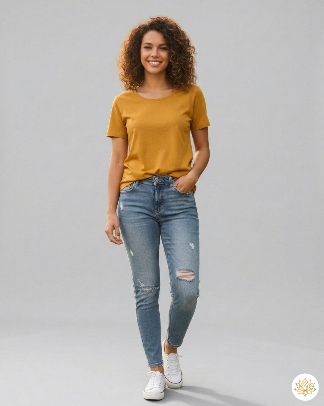 Women’s Classic Crew T-Shirt | Golden Yellow | Plain
