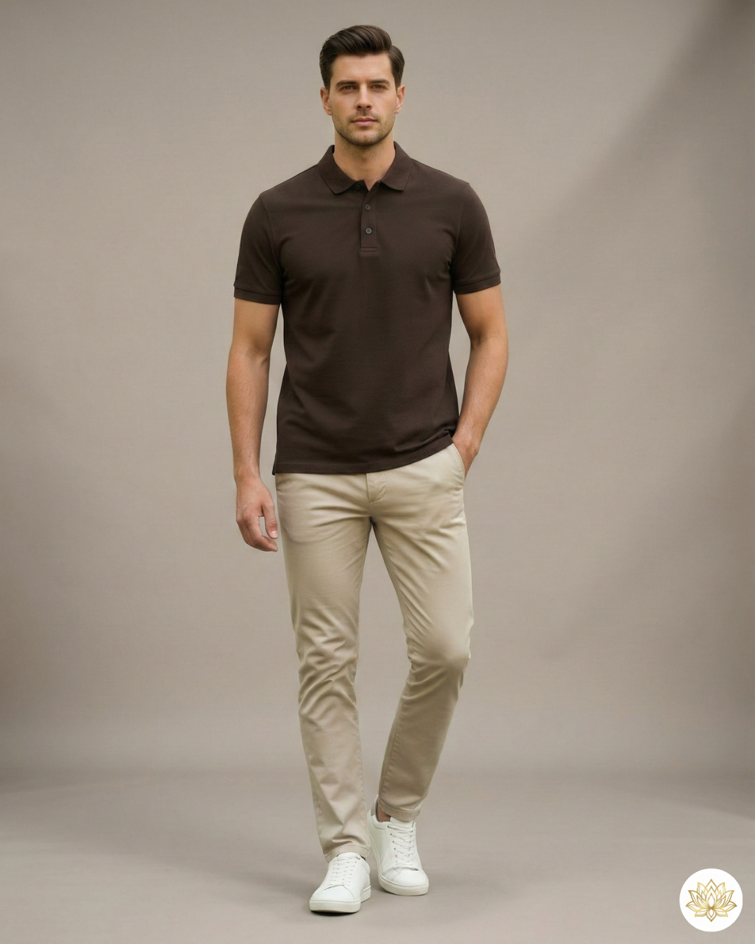 Men's Polo T-shirt | MP25 | Coffee Brown | Plain