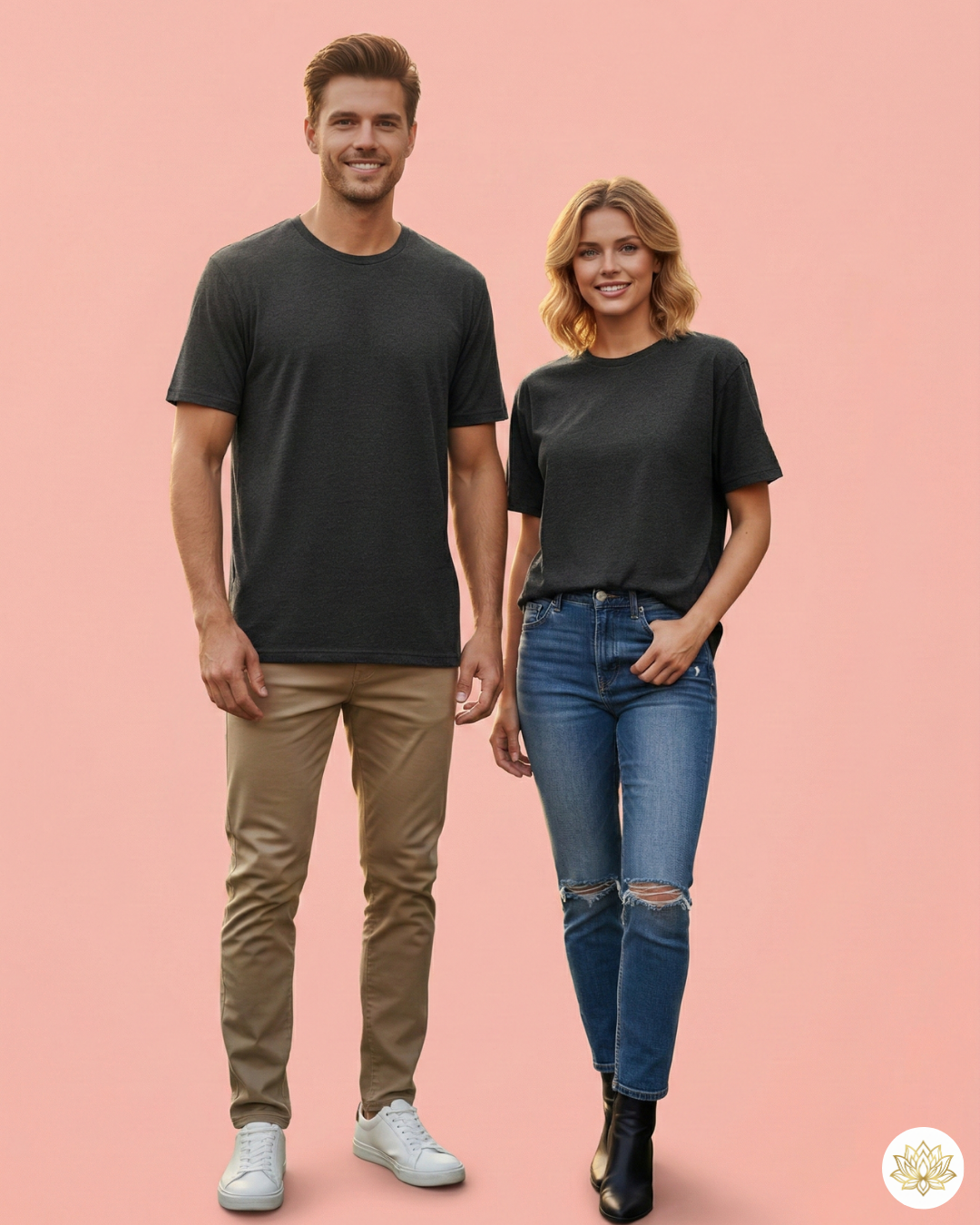 Unisex Basic T-Shirt | UB73 | Black melange | Plain