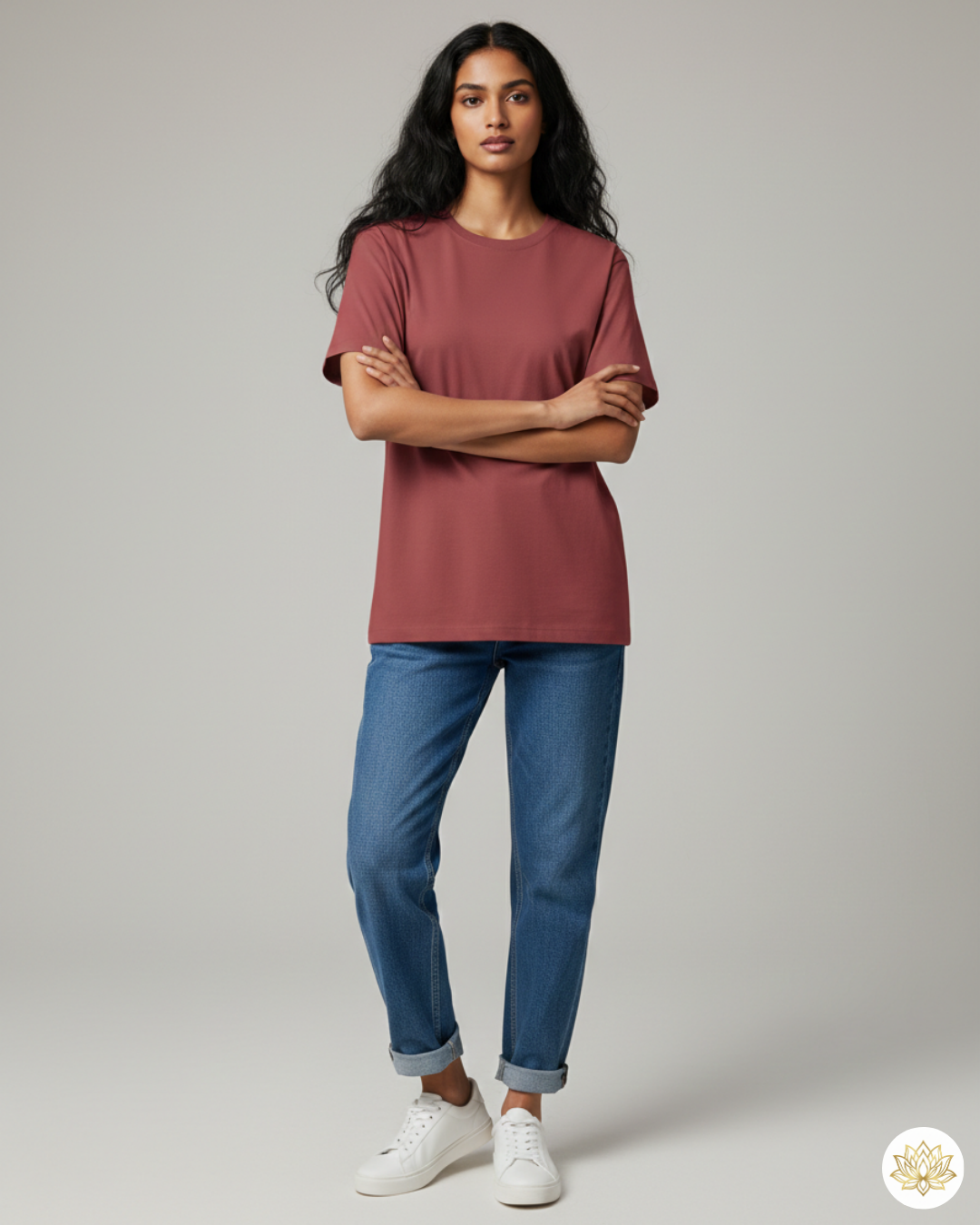 Unisex Male Classic Crew T-Shirt | UC21 | Coral | Plain