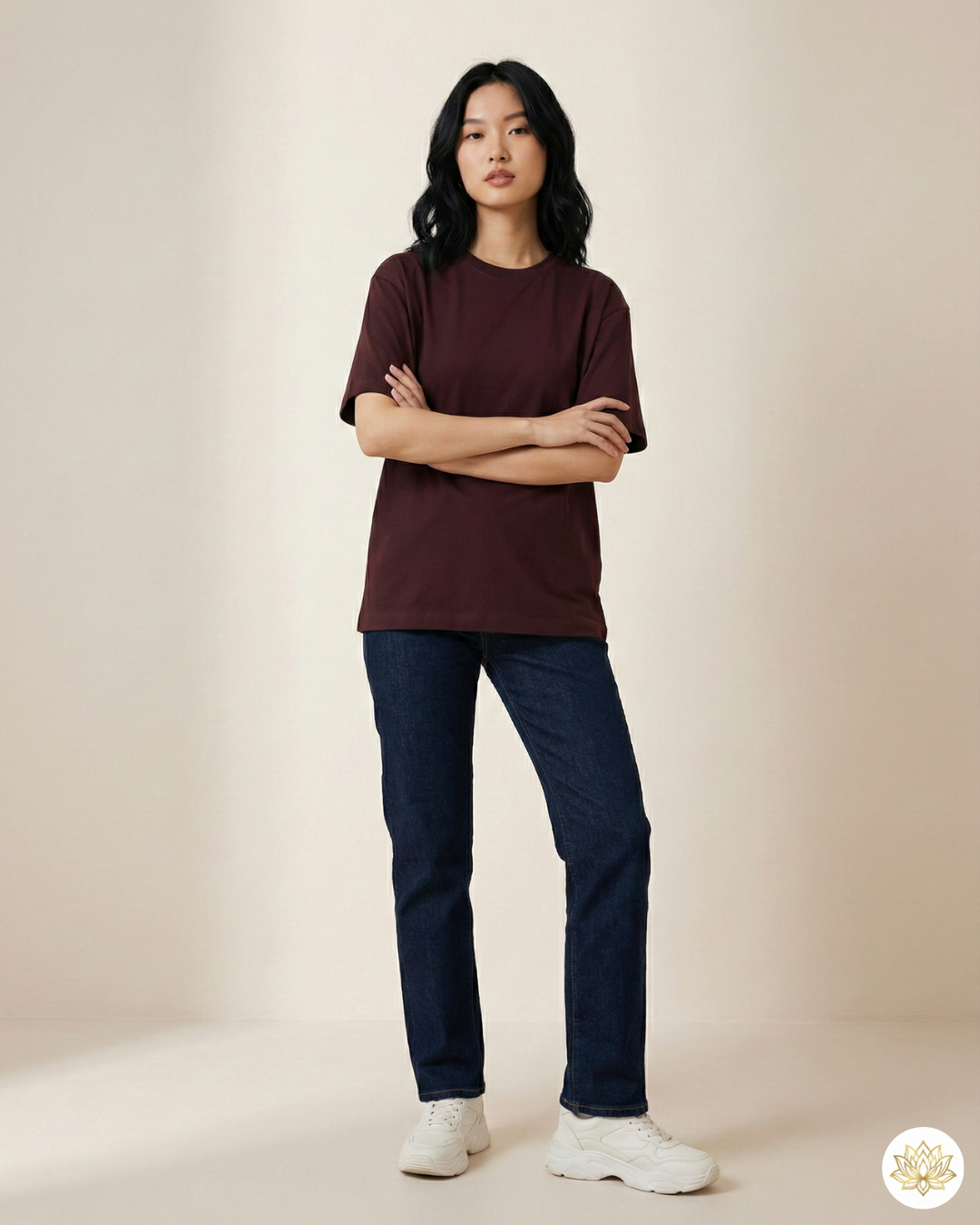 Unisex Male Classic Crew T-Shirt | UC21 | Maroon | Plain