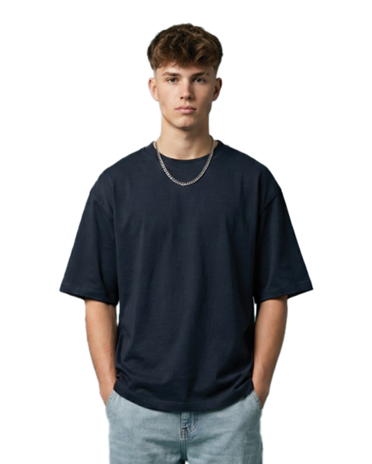 Unisex Oversized Classic T-Shirt | UC22 | Navy Blue | Plain