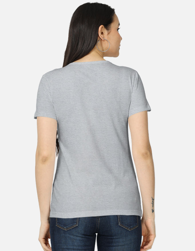 Women’s Classic Crew T-Shirt  | Grey Melange | Plain