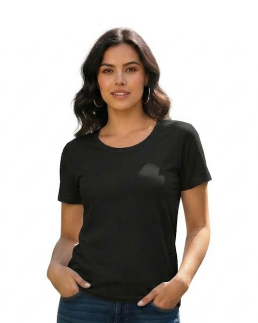 Women’s Classic Crew T-Shirt  | Black | Plain