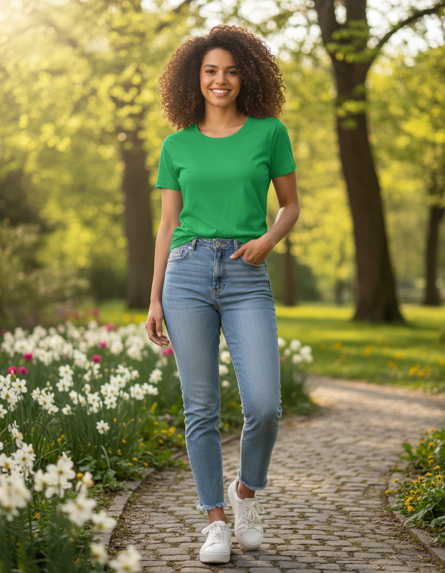 Women’s Classic Crew T-Shirt  | FlagGreen | Plain
