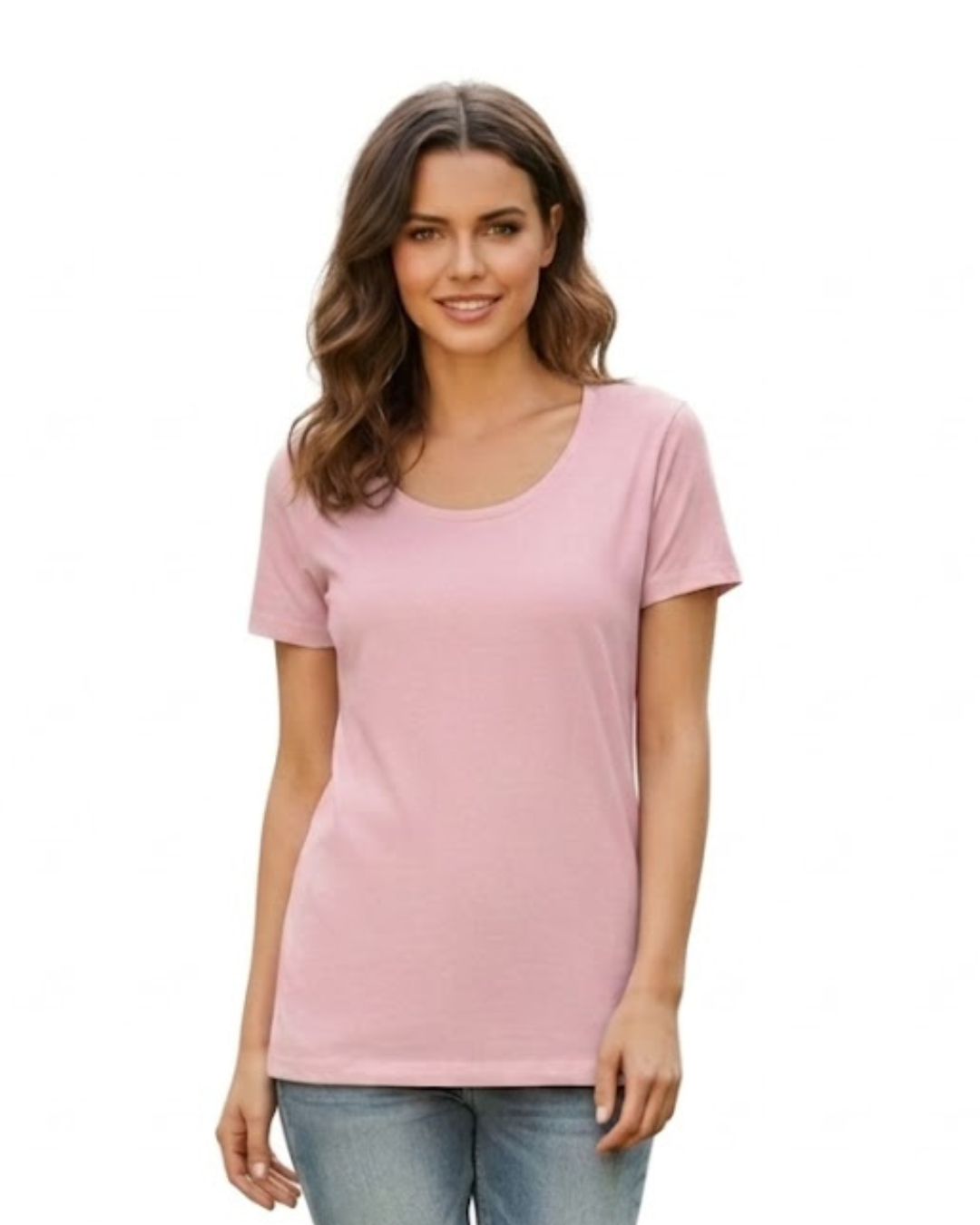 Women’s Classic Crew T-Shirt  | Light Baby Pink | Plain