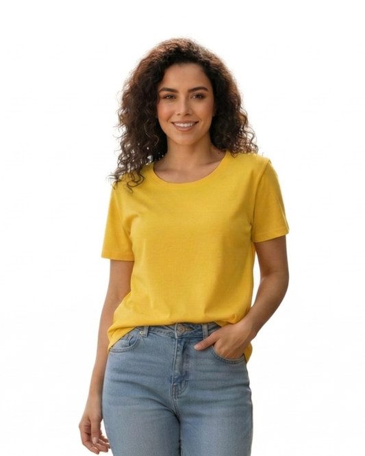 Women’s Classic Crew T-Shirt  | NewYellow | Plain