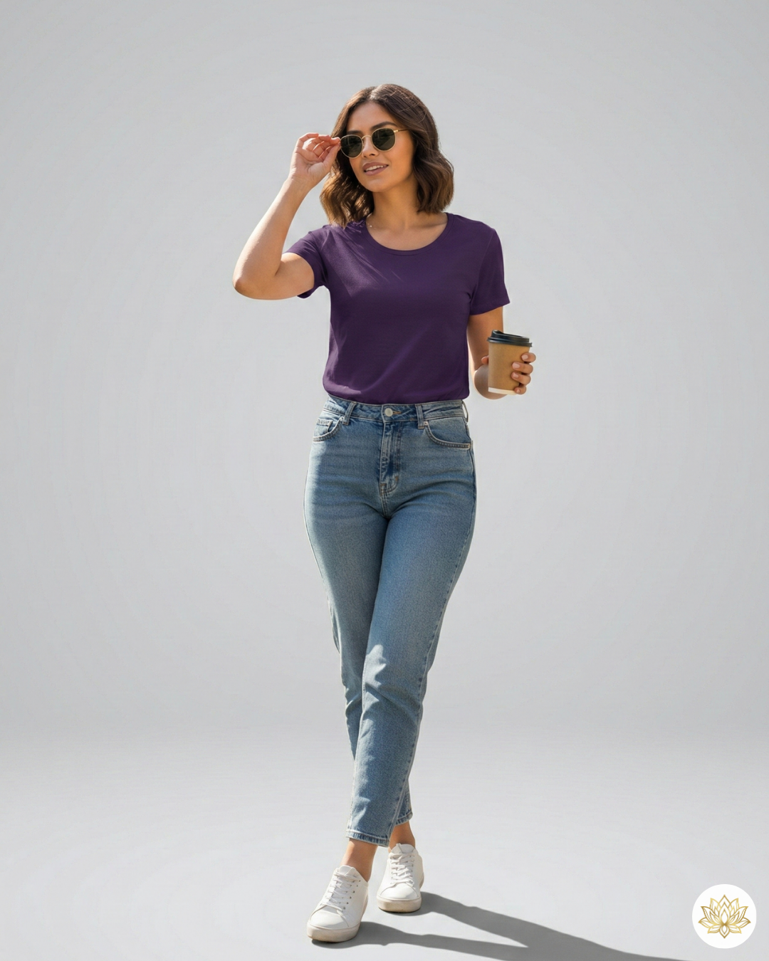 Women’s Classic Crew T-Shirt  | Purple | Plain