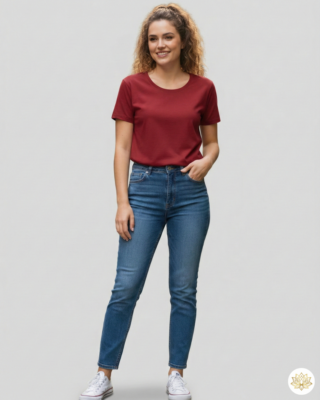 Women’s Classic Crew T-Shirt  | Red | Plain