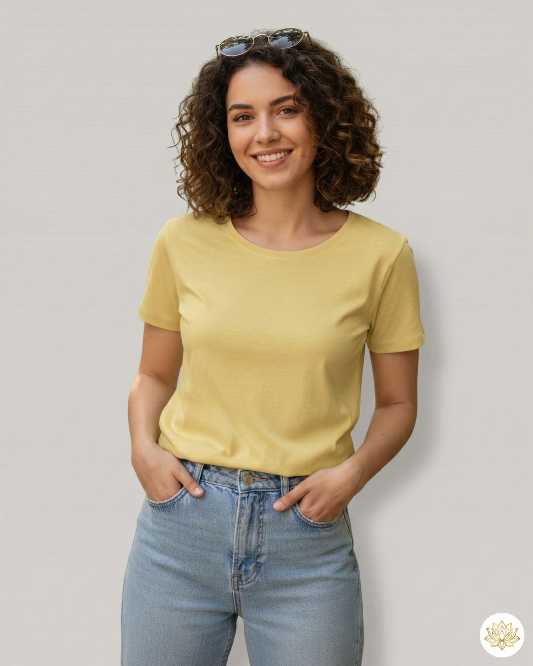 Women’s Classic Crew T-Shirt  | Yellow | Plain