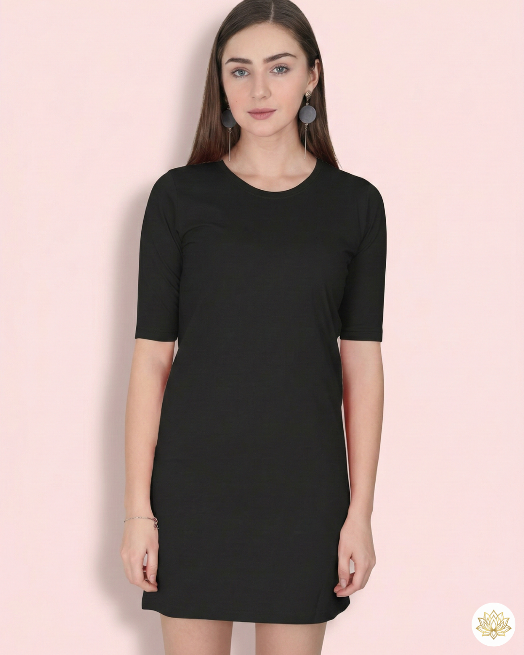 Women’s T-Shirt Dress | FC43 | Black | Plain