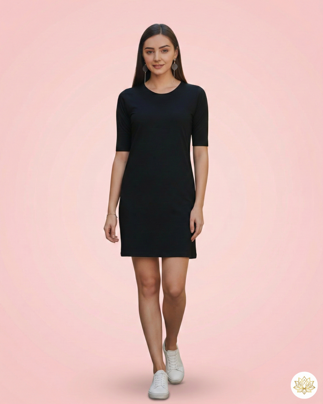 Women’s T-Shirt Dress | FC43 | Navy Blue | Plain