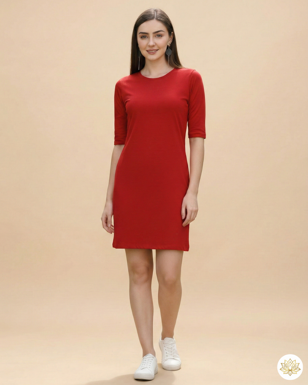 Women’s T-Shirt Dress | FC43 | Red | Plain