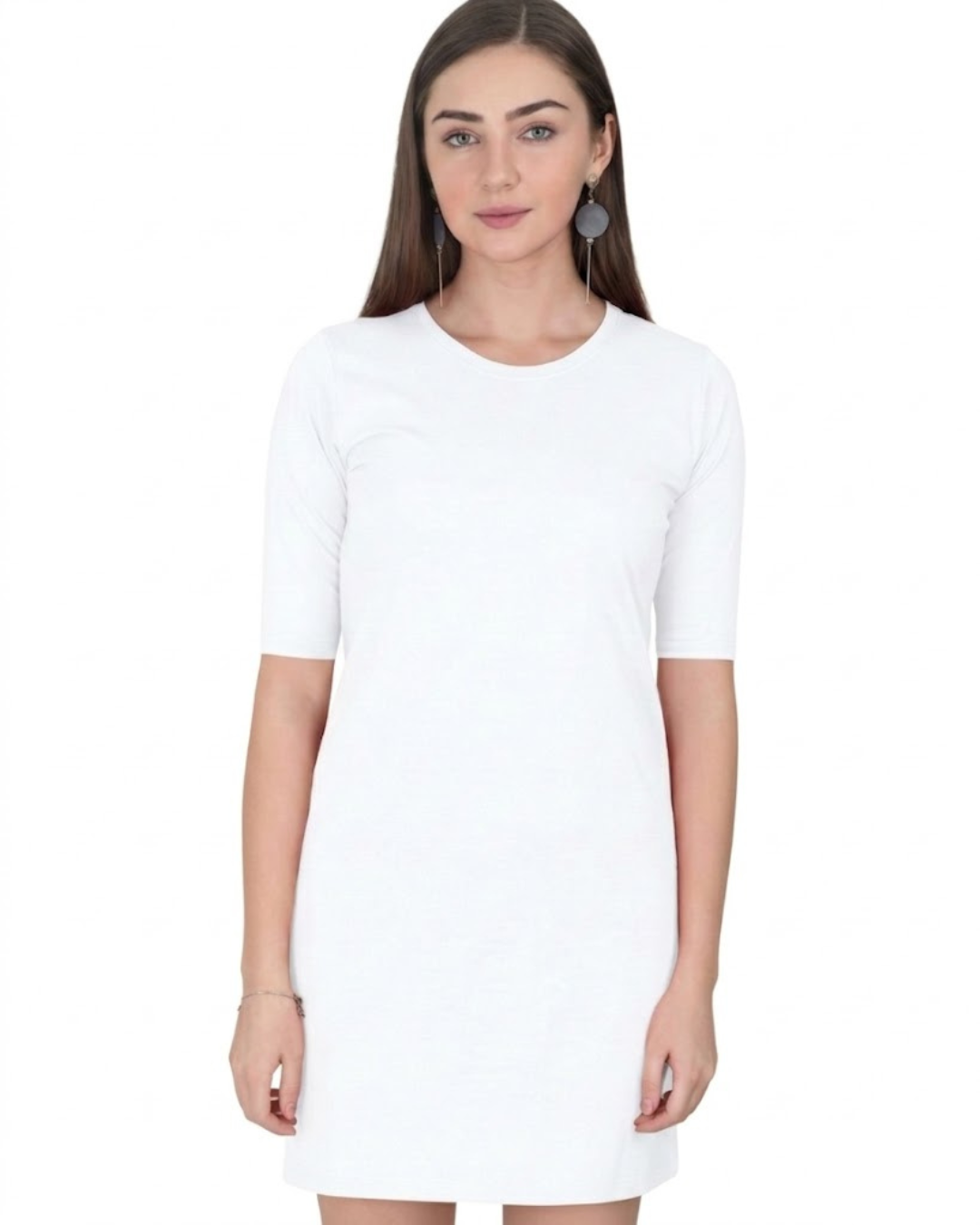 Women’s T-Shirt Dress | FC43 | White | Plain