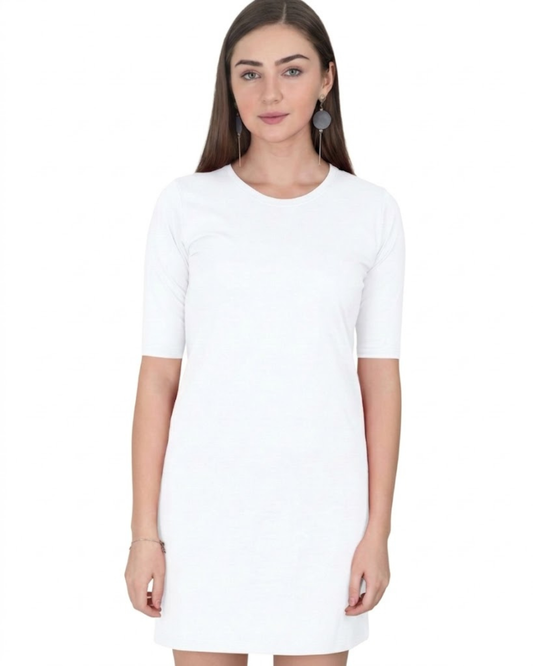Women’s T-Shirt Dress | FC43 | White | Plain