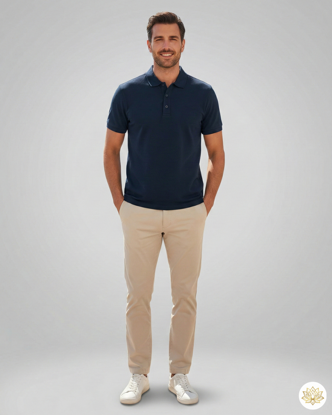 Men's Polo T-shirt | MP25 | Navy Blue | Plain