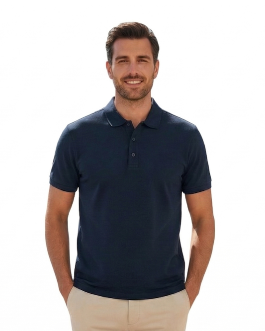 Men's Polo T-shirt | MP25 | Navy Blue | Plain