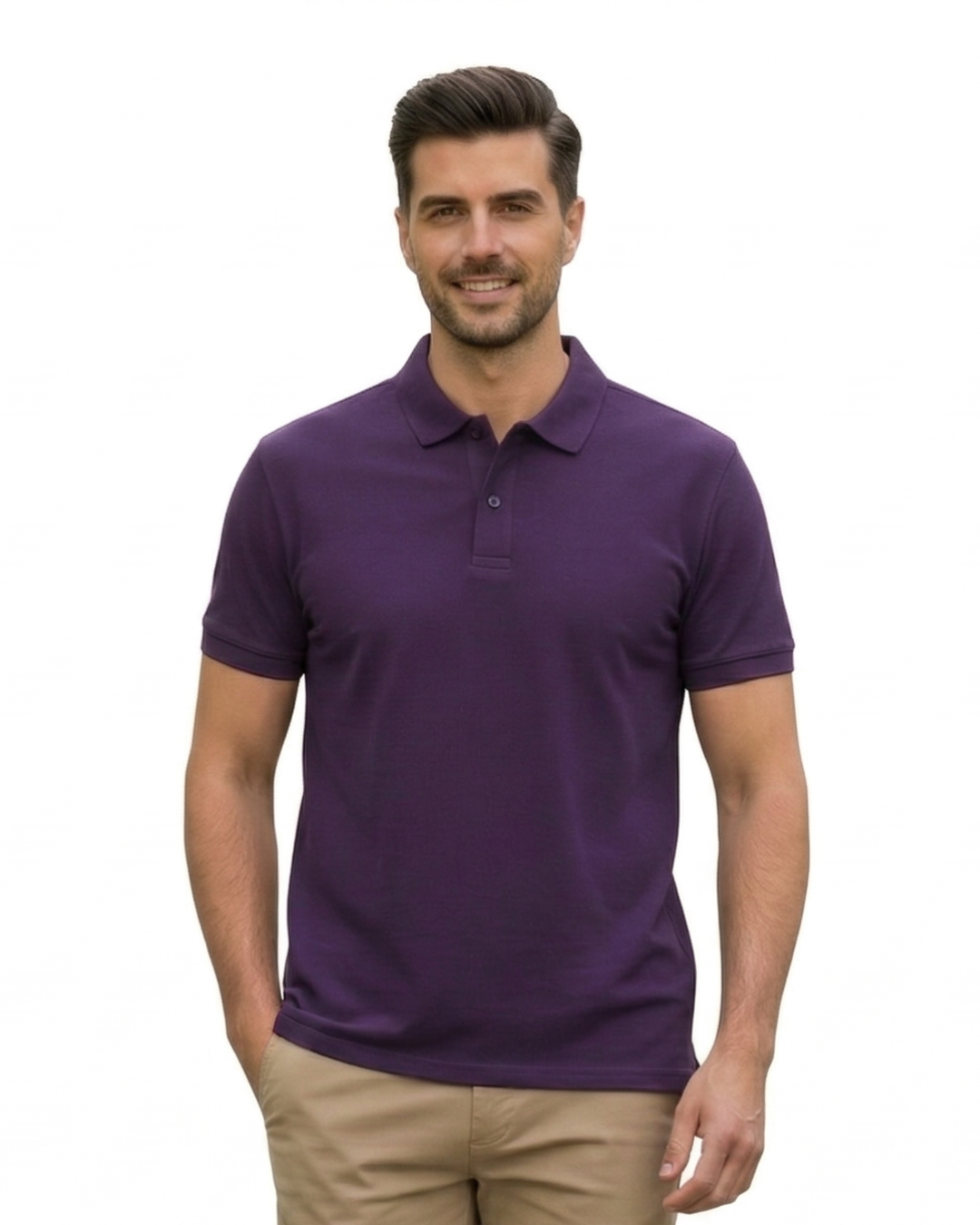 Men's Polo T-shirt | MP25 | Purple | Plain