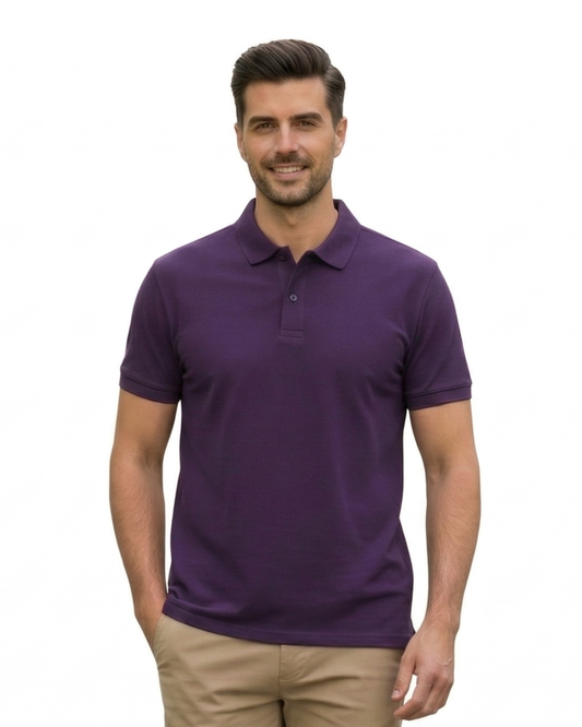 Men's Polo T-shirt | MP25 | Purple | Plain