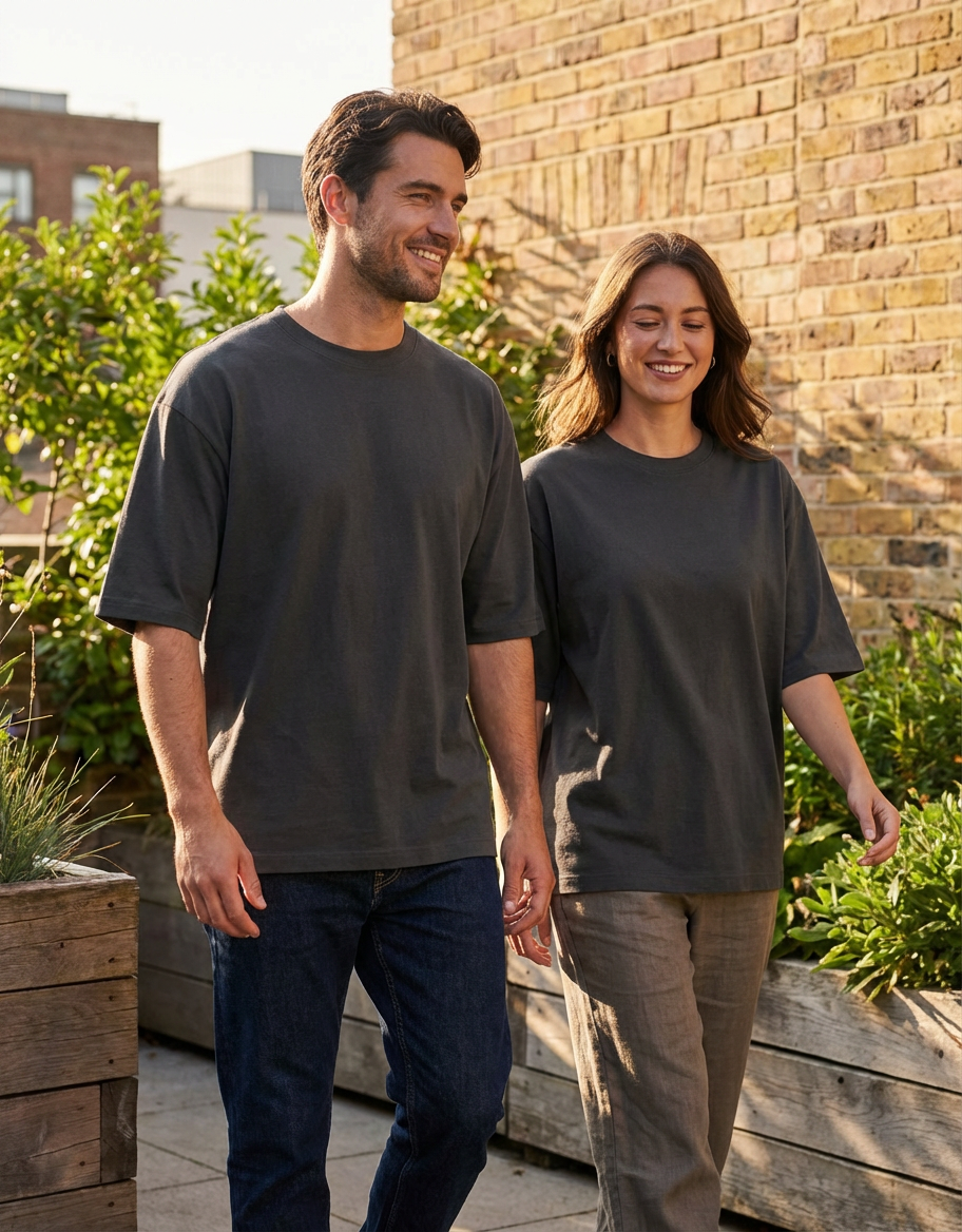 Unisex Oversized Classic T-Shirt | Black | Plain