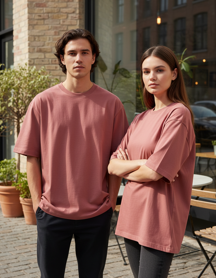 Unisex Oversized Classic T-Shirt | Coral | Plain