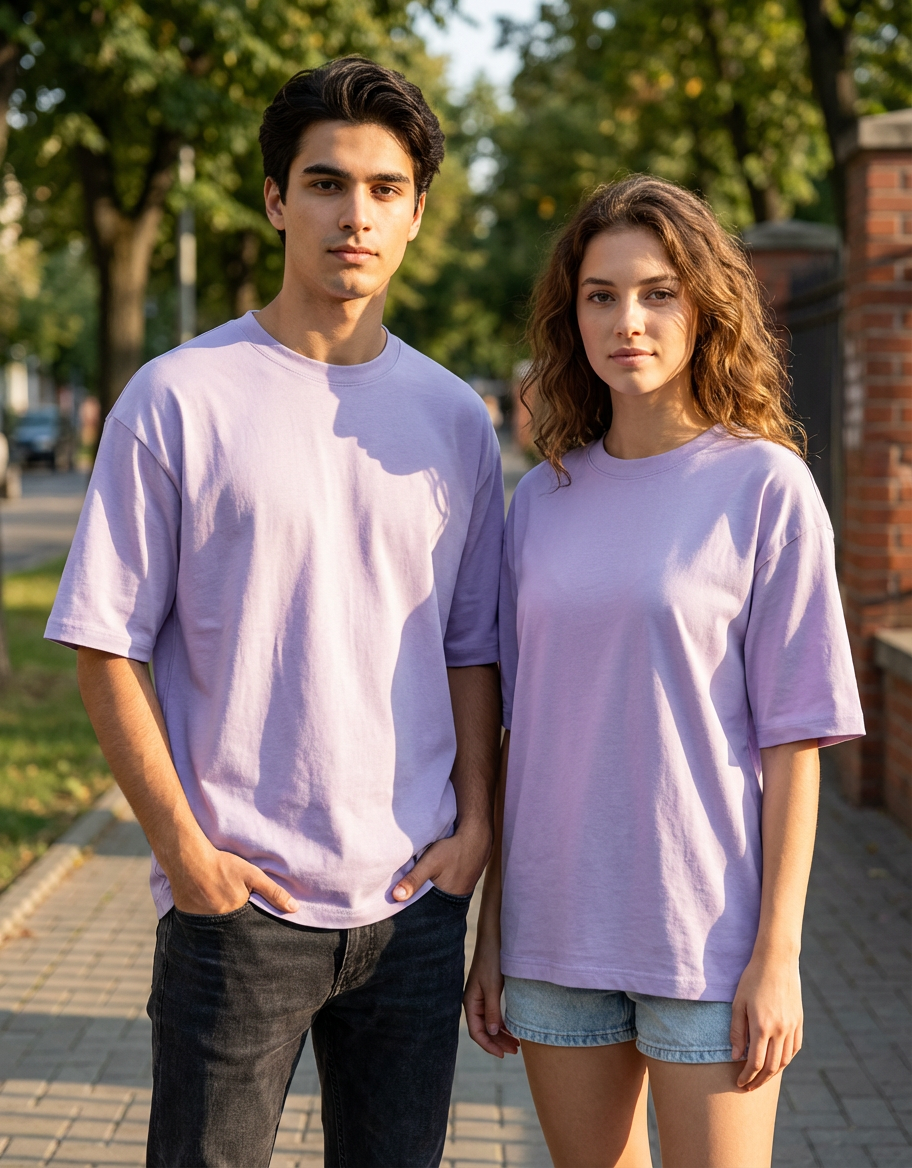 Unisex Oversized Classic T-Shirt | Lavender | Plain