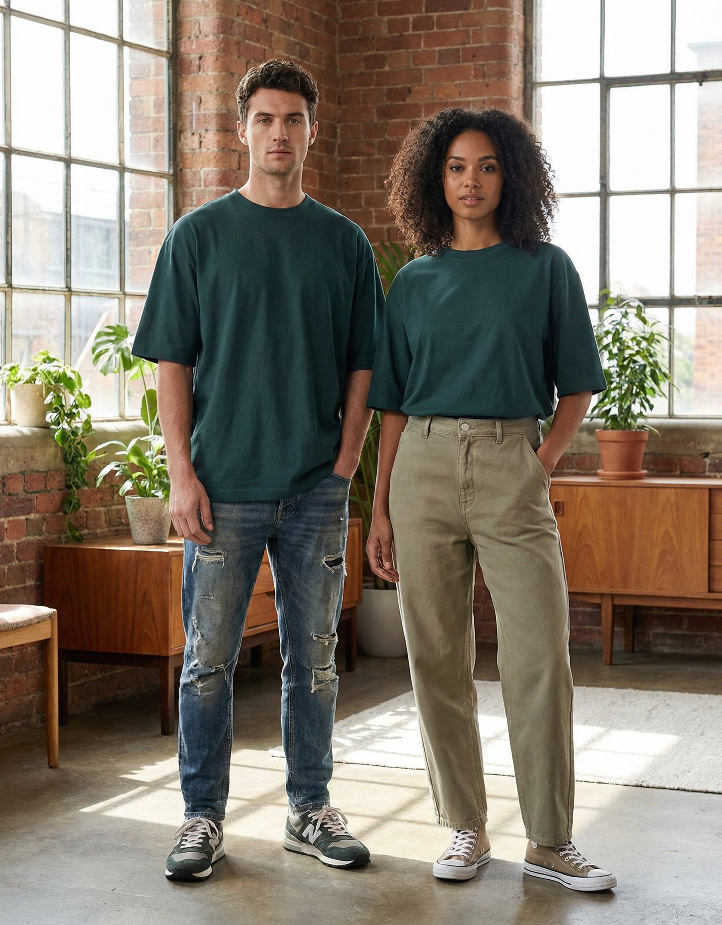 Unisex Oversized Classic T-Shirt | Petrol Blue | Plain