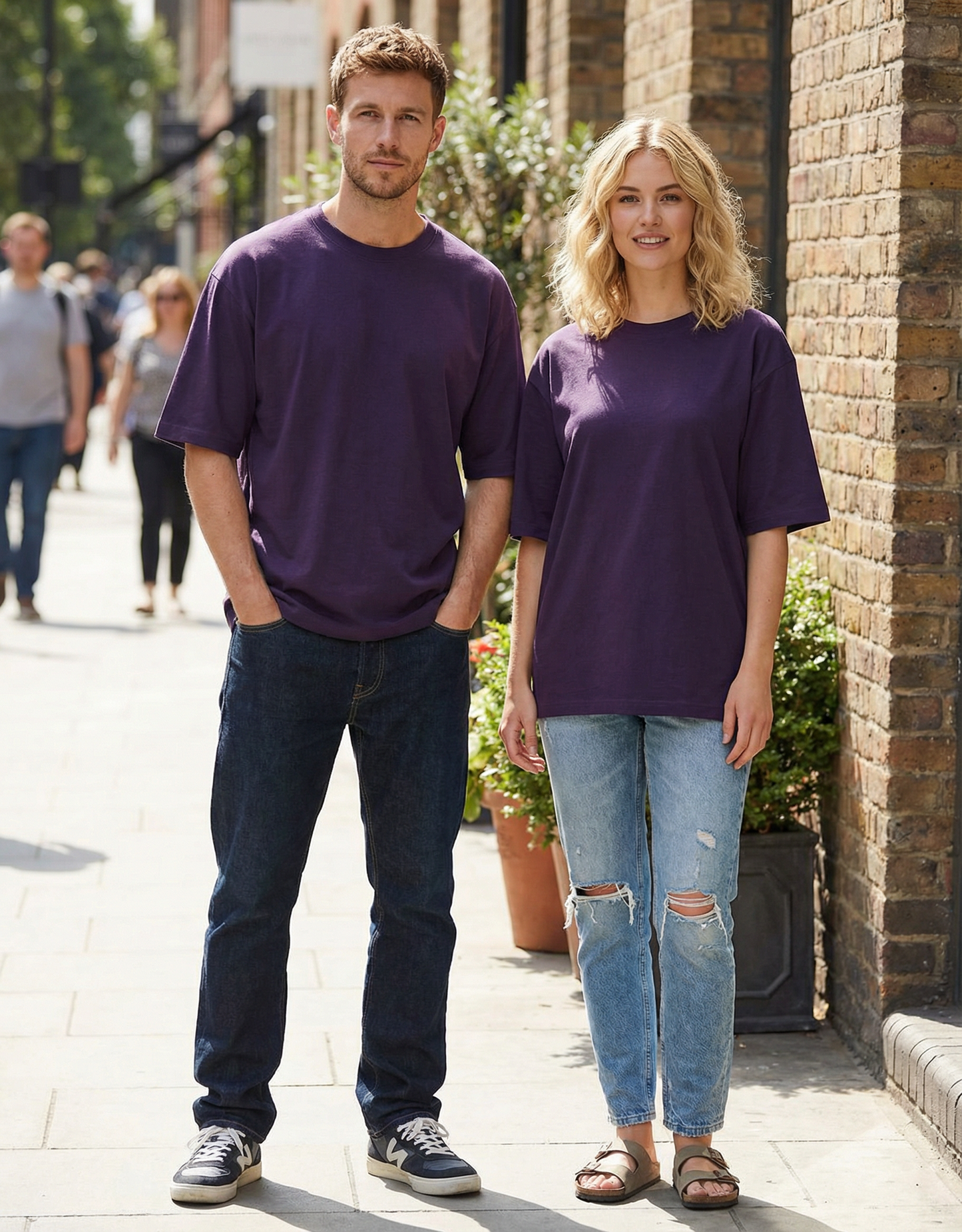 Unisex Oversized Classic T-Shirt | Purple | Plain