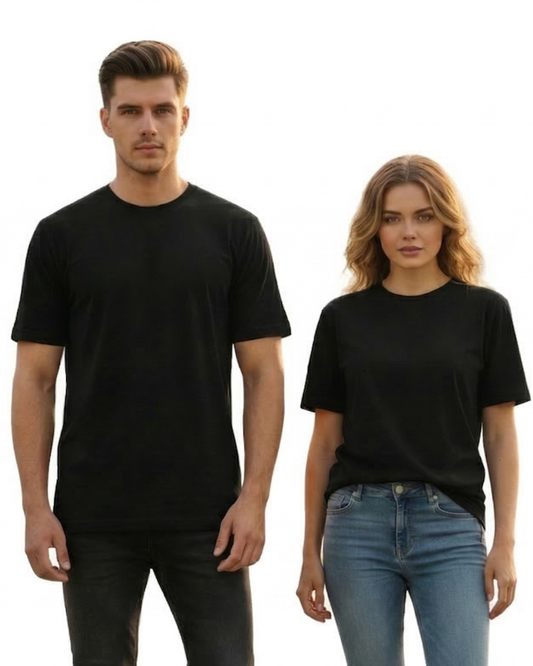 Unisex Basic T-Shirt | UB73  | Black | Plain