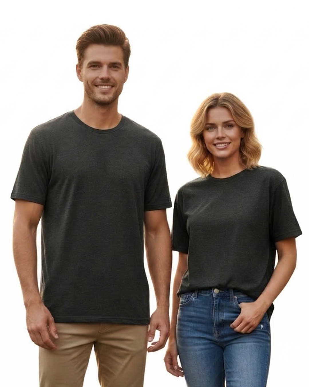 Unisex Basic T-Shirt | UB73  | Black melange | Plain