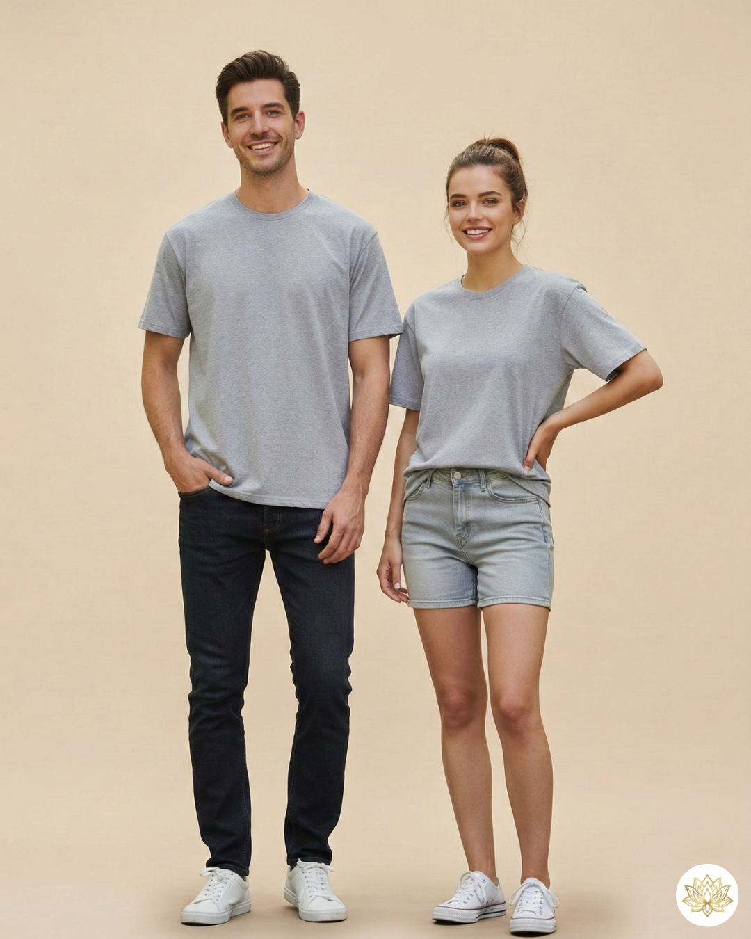 Unisex Basic T-Shirt | UB73  | Grey Melange | Plain