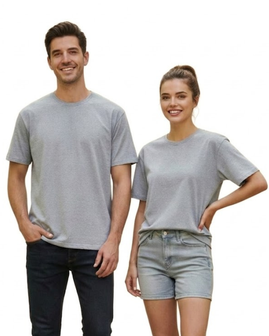 Unisex Basic T-Shirt | UB73  | Grey Melange | Plain