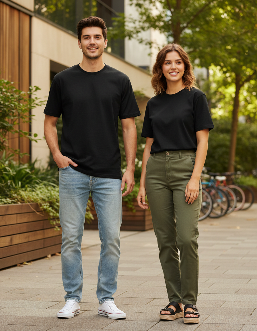 Unisex Basic T-Shirt | UB73  | Navy Blue| Plain