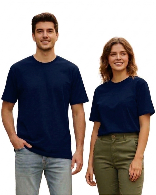 Unisex Basic T-Shirt | UB73  | Navy Blue| Plain