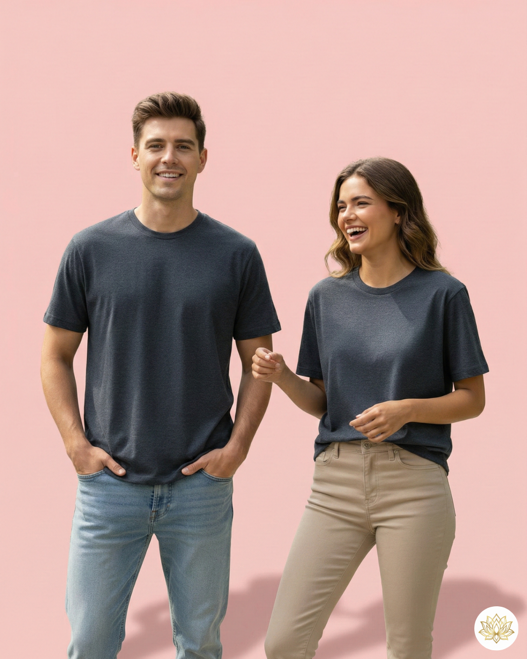 Unisex Basic T-Shirt | UB73  | Navy melange | Plain