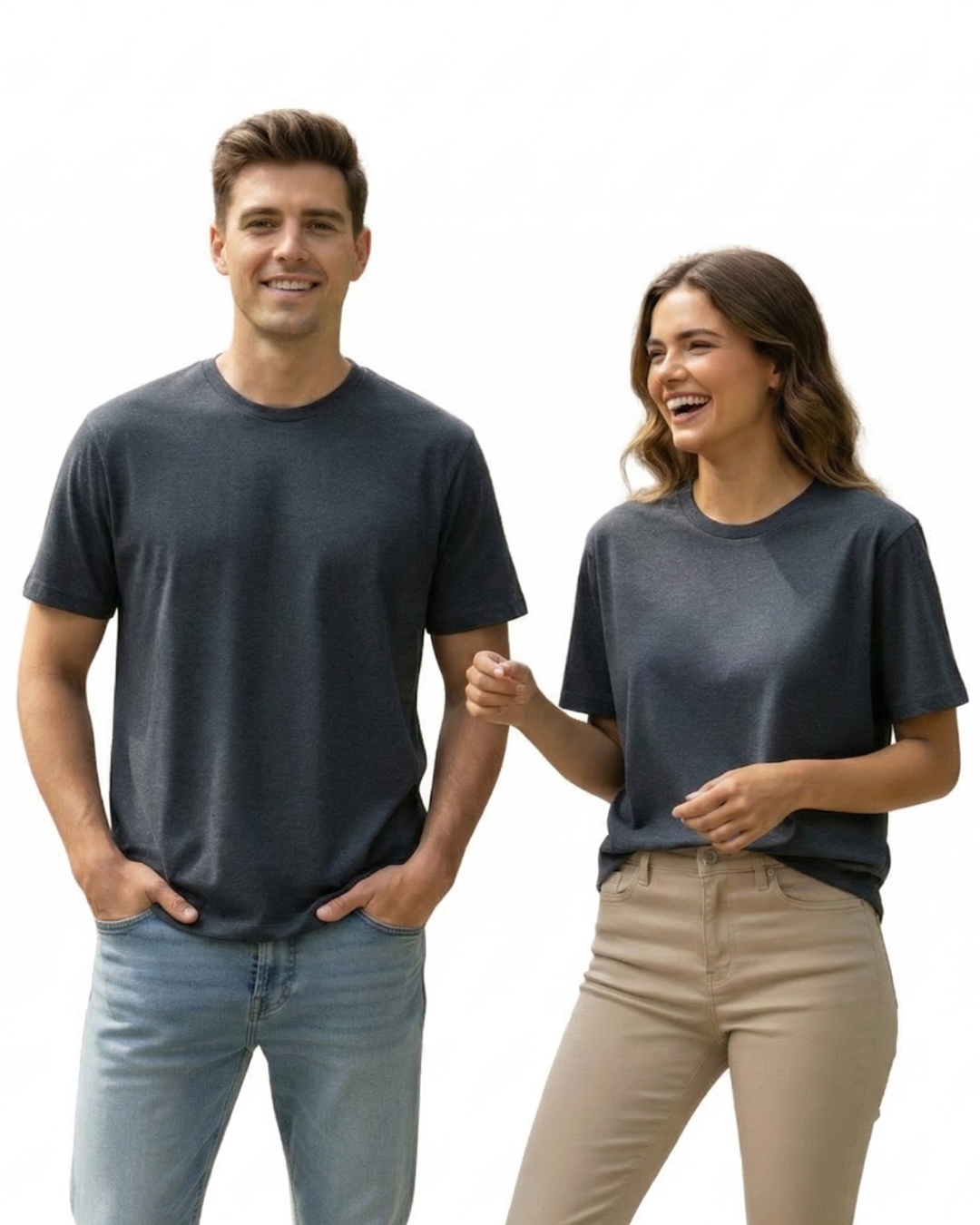 Unisex Basic T-Shirt | UB73  | Navy melange | Plain