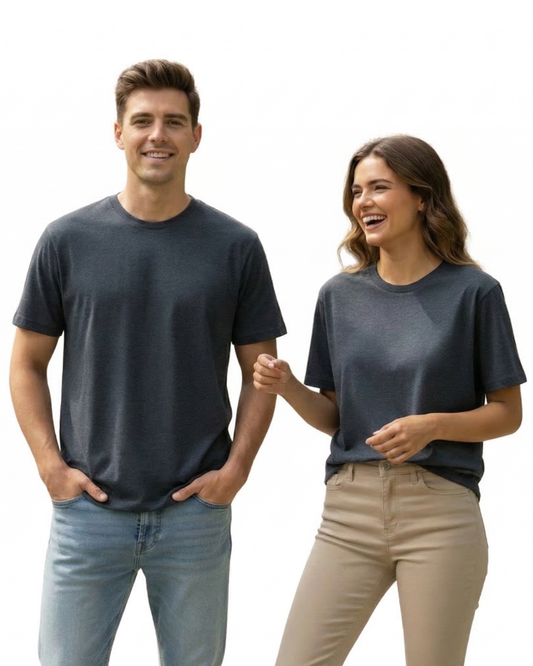 Unisex Basic T-Shirt | UB73  | Navy melange | Plain