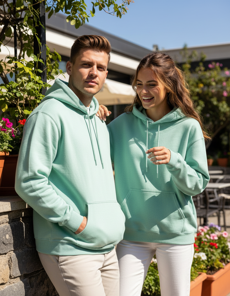 Unisex Hoodie | UH24  | Mint | Plain