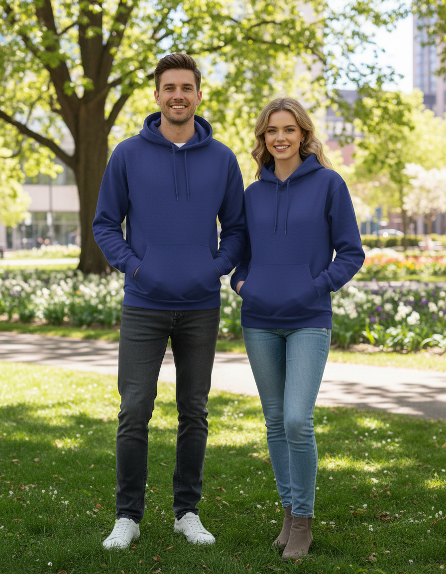 Unisex Hoodie | UH24  | Royal Blue | Plain