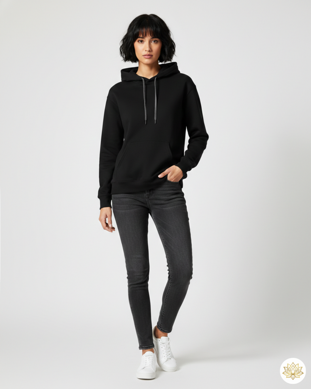 Unisex Hoodie | UH24  | Black | Plain