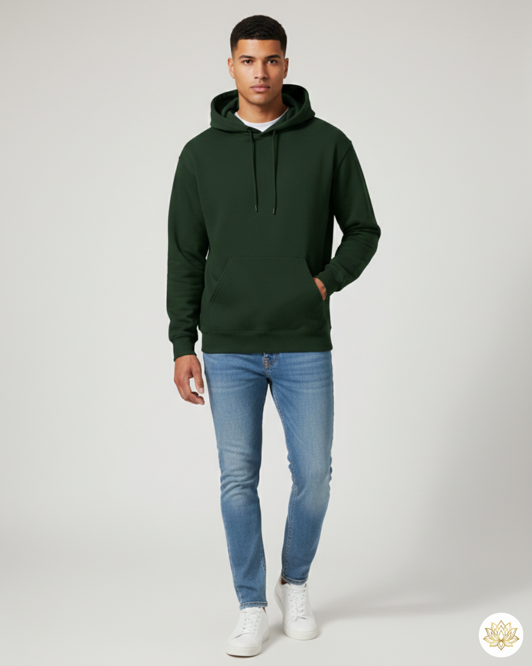 Unisex Hoodie | UH24  | Bottle Green | Plain