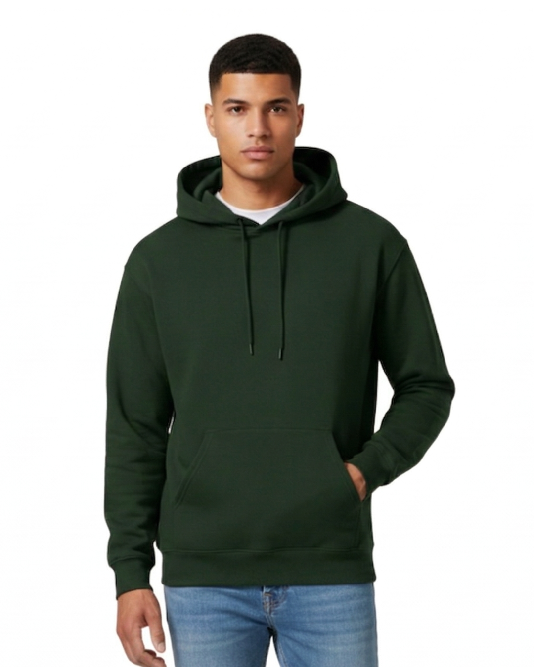 Unisex Hoodie | UH24  | Bottle Green | Plain