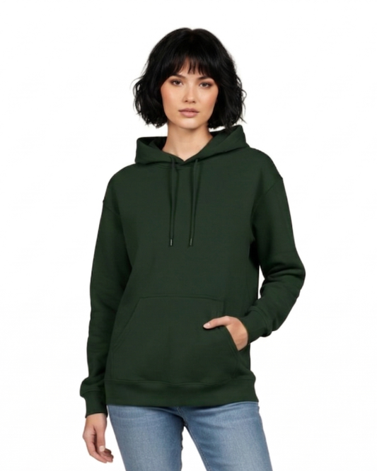 Unisex Hoodie | UH24  | Bottle Green | Plain