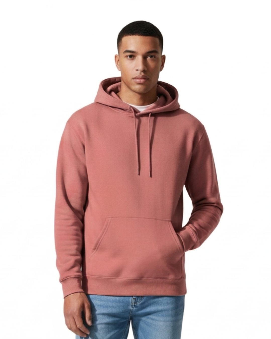 Unisex Hoodie | UH24  | Coral | Plain