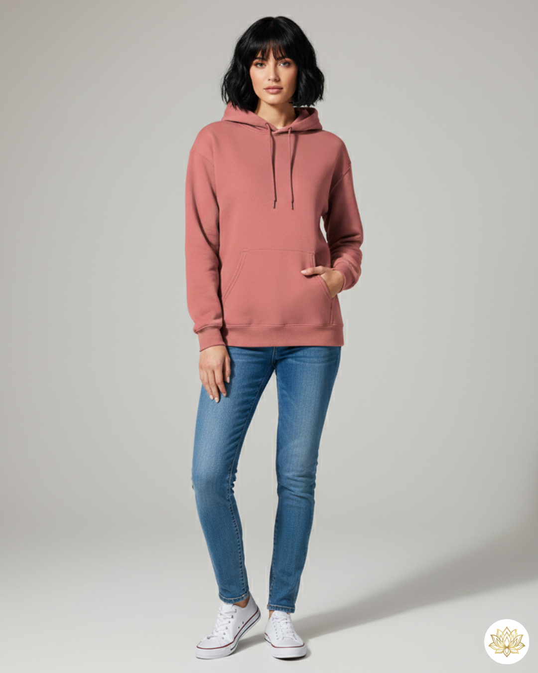 Unisex Hoodie | UH24  | Coral | Plain