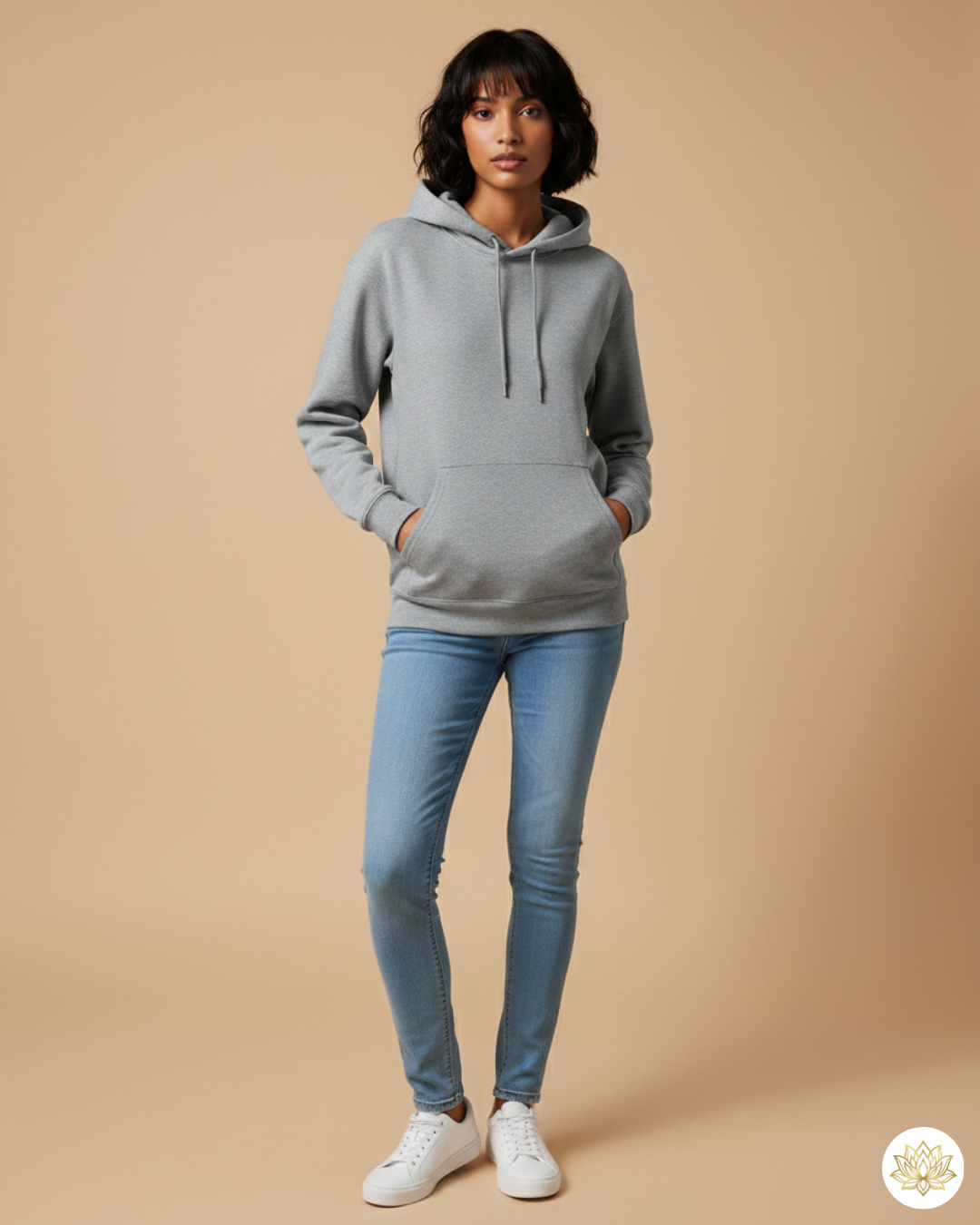 Unisex Hoodie | UH24  | Grey Melange | Plain