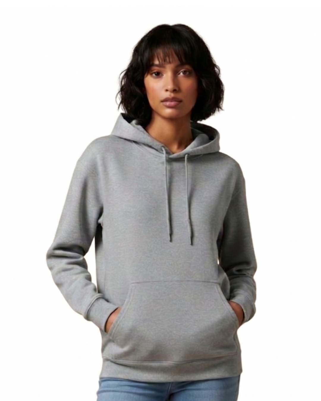 Unisex Hoodie | UH24  | Grey Melange | Plain