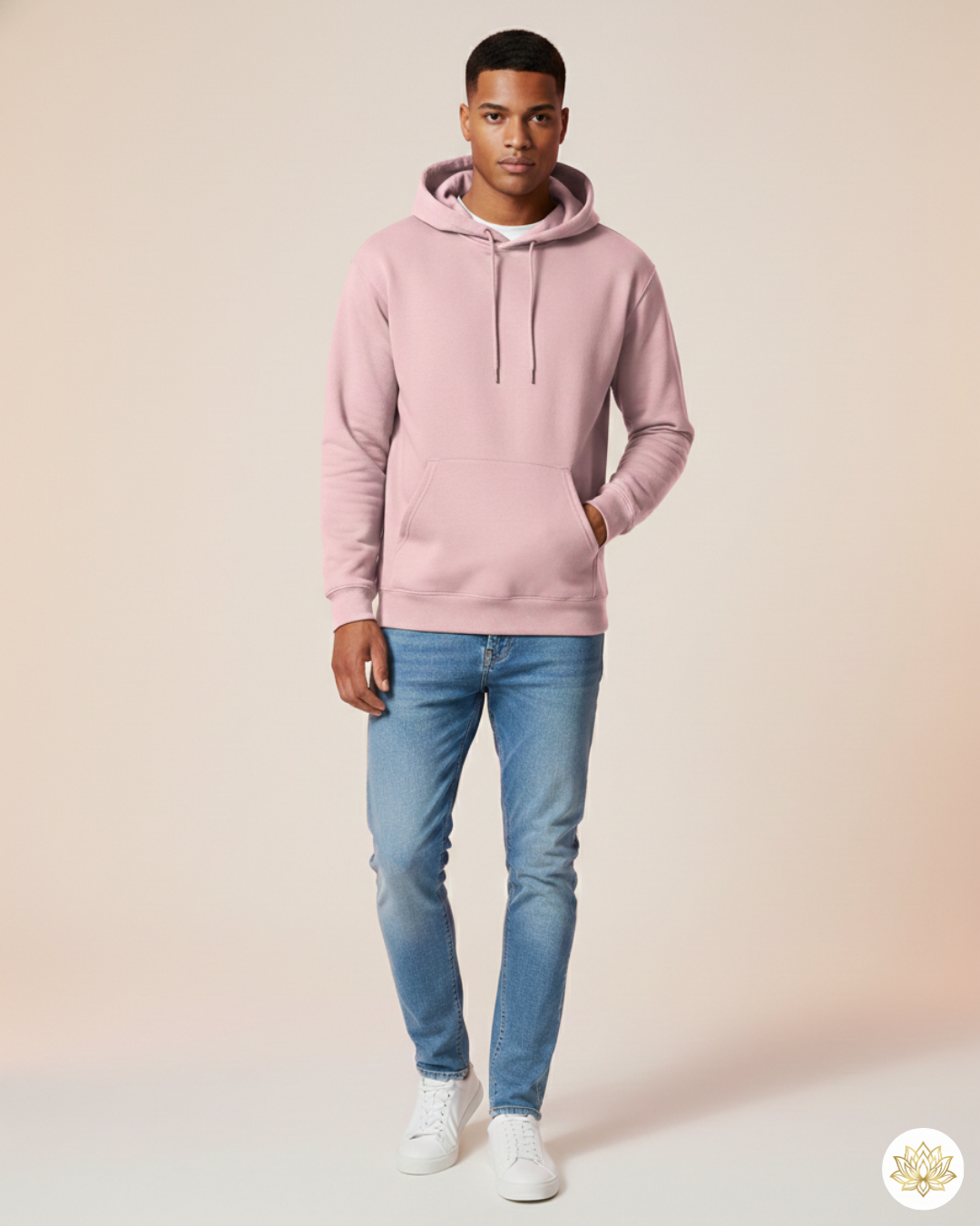 Unisex Hoodie | UH24  | Light Baby Pink | Plain