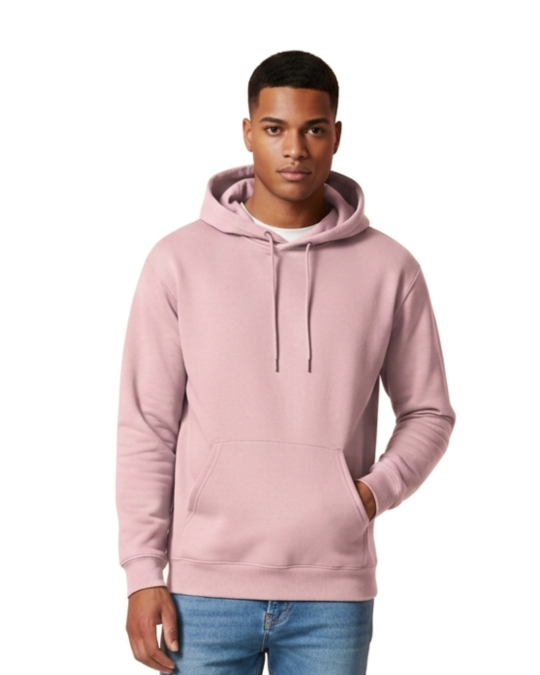 Unisex Hoodie | UH24  | Light Baby Pink | Plain